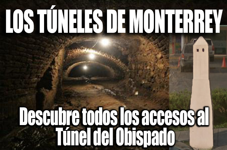 Mapa de la ruta supuesta de los tuneles del Obispado a la Catedral en Monterrey